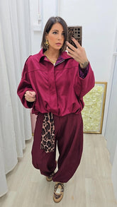 Giubbino Scamosciato Bordeaux